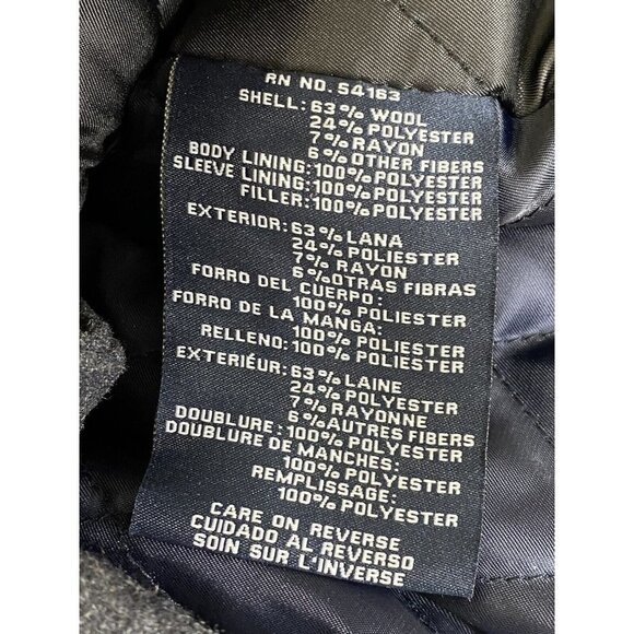 Tommy Hilfiger Men's Gray Peacoat‎ Wool Blend Blazer w/ Anchor Buttons SZ XL - Picture 7 of 9